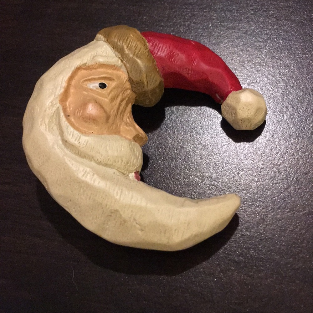 Christmas Moon Brooch